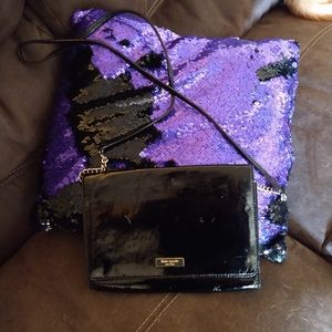 Black patent leather Kate Spade crossbody bag